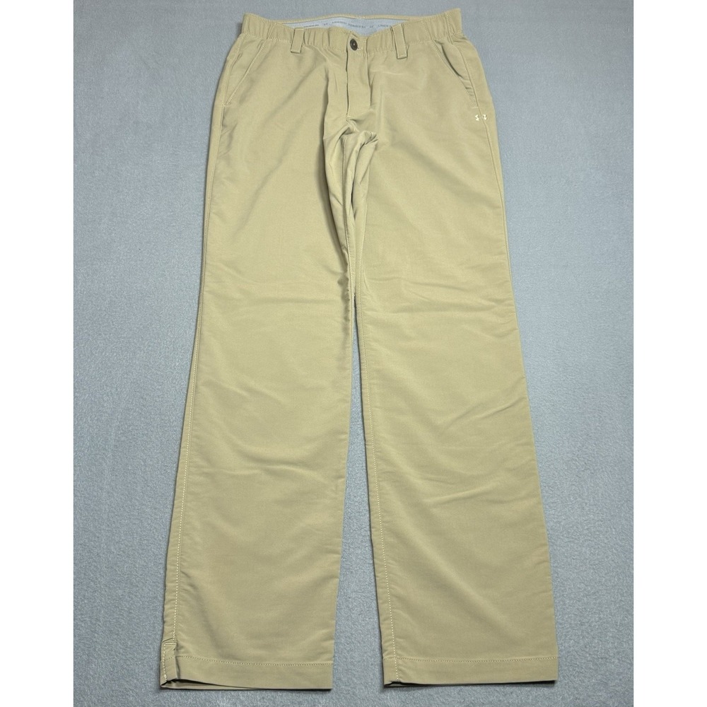 Under Armour Performance Pants Mens 30x32 Khaki Stretch Chino Athletic Active